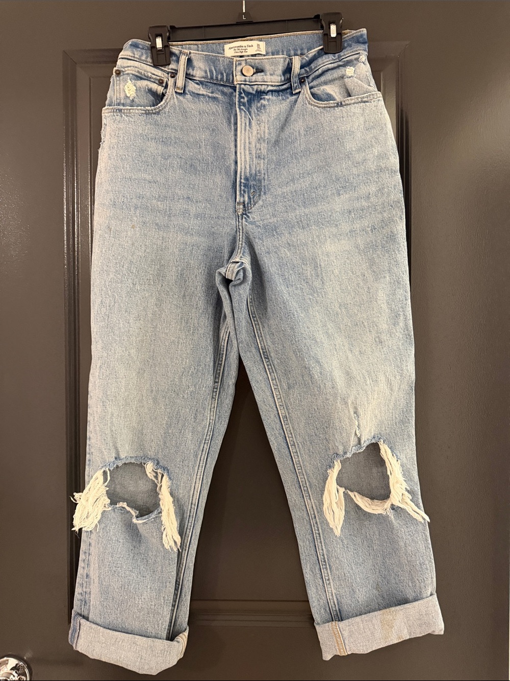 Light Wash Distressed High-Rise Women’s Jeans